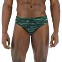 TYR Men's Durafast Elite Racer Brief Swimsuit, 36, Green Fizzy