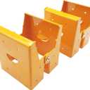 Set of 2 Steel Sawhorse Brackets Saw Steel Support Bracke for Use with 2x4 Lumber, Construction Tools for Carpenter, Contractors , Capacity, Heavy Duty Brackets,( Yellow)