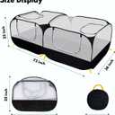 Small Animal Playpen, Portable Chicken Run Coop with Detachable Bottom and Breathable Mesh Walls, Foldable Pet Enclosure for Puppy Kitten Rabbits, Pet Tent Indoor Outdoor