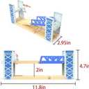 Z MAYABBO Wooden Train Set Accessories Wood Railway Bridge for Railroad Tracks, 2-Level Overpass Compatible for All Railway Tracks System
