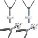 4 Pack Baby Gate Banister Adapter Y-Spindle Rods M10 (10mm) - Extra Long Wall Mounting Screws for Safety Pressure Mounted Baby and Pet Stair Gates