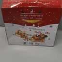 Hqyib 3 PCS Christmas Window Lights Decorations, Battery Powered Hanging Warm Lighted Star, Bell & Christmas Tree Shaped Shaped String LED Indoor for Xmas Tree, Window, Fireplace