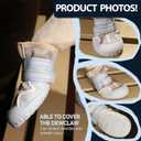 Dog Shoes for Large Small Medium Dogs, Breathable Mesh Dog Boots & Paw Protectors for Summer Hot Pavement Winter Snow, Waterproof Anti-Slip Dog Booties for Hiking Hardwood Floors(Blue-Beige3) (#3: 2.0"x2.5"(W*L) for 23-33lbs)