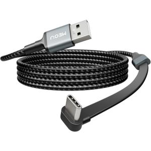 USB to USB C Cable 3.3ft, 60W USB A to USB C Fast Charging Cable, Right Angle USB C Cord Nylon Braided for iPhone 17/16/15, iPad Pro, Samsung Galaxy S21/S22/S23/S24, Note 20 10, Pixel 8, Nintendo etc.