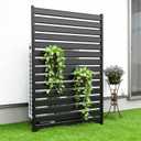 40" W x70 H (1 Panel) Air Conditioner Fence Screen and Trash Can Privacy Panels for Outdoor Units, Pool Equipment Enclosures, and No-Dig Backyard Fencing (Black)