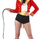 fun shack Womens Circus Ringmaster Costume, Lion Tamer Outfit for Women, Ringmaster Dress for Themed Parties (Medium)