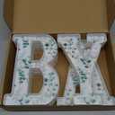 Realspring Baby Shower Sign Babe Marquee LED Letters Battery Operated Light up Centerpieces Glowing Home Table Party Decor for Boy Girl Gender Reveal Birthday, 8.26''(Eucalyptus Leaf Baby,Green)