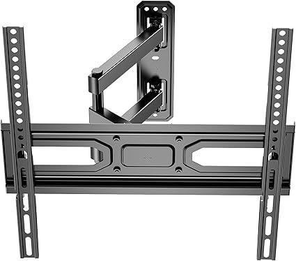 WALI TV Wall Mount for 32-55 inch Flat/Curved TVs, Full Motion Articulating Arm Corner TV Mount for LED,LCD,OLED Screens up to 77lbs, VESA 400x400mm (FTM-1), Black