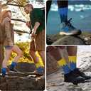 ANOTION Funny Hiking Socks for Men & Women - Moisture Wicking Lightweight Compression Socks,Women Hiking Socks Summer