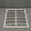 12x12 Return Air Grille (Duct Opening Size), Air Return Vent Cover, AC Vent Cover, Cold Air Return Vent Cover, Flat Return Air Grilles, Outer Dimensions:13.75"W x 13.75"H (12"W x 12"H, Duct Opening)