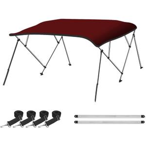 Naviskin 3 Bow & 4 Bow Bimini Top for Boats, 10 Colors, 13 Sizes