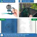 4 x Window Privacy Film, Window Tint Sun Blocking Heat reducing and UV Protection, one-Way Privacy Mirror Reflective Film,Explosion-Proof Premium PET Material, Cosmic Black,17.5 Inch x 16.4 Feet