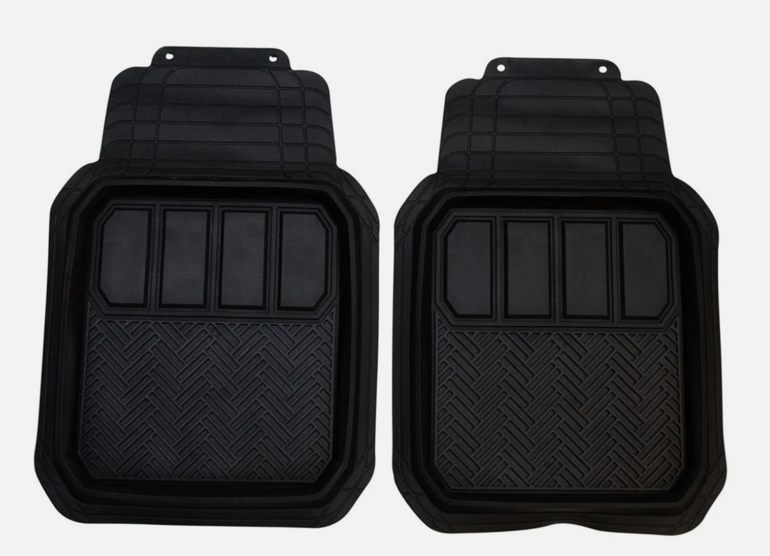 Armor All Custom Accessories Smart Fit Black Rubber Deep Tray Floor Mat 2 Pack