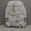 3-Stripe Classic backpack for men and women, bag with laptop sleeve (One Size, White/Rose Gold/Onix Grey/5.0)