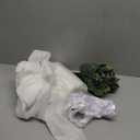 VitalCozy 24 Set Wedding Chair Decoration Ceremony Chiffon Chair Sashes Cover with Ribbon and Artificial Eucalyptus Leaves Stems Greenery Church Pew Tulle Bows for Wedding Bride Shower Aisle Decor