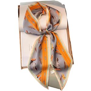 Elegant Floral Print Scarf Stylish Lightweight Chiffon Neck Kerchief for Women Versatile Fashion Accessory Gift, 6.41 x 4.76 x 0.51 in