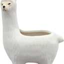 Leisure Arts Floral Pot Llama, White , 7.5" - small flower pots for indoor plants, succulents, plant pots, indoor planter, ceramic pots for indoor plants