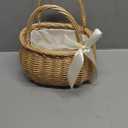 CHILDWEET Outdoor Woven Beach Bag Hand-woven Flower Holder Rural Style Decorative Basket for Flowers Straw Tote for Beach Vacation and Country Decor