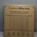 Cumbor 29.7-40.6" Baby Gate for Stairs, Mom's Choice Awards Winner-Dog Gate for Doorways, Pressure Mounted Auto-Close Pet Gates for Dogs Indoor, Safety Child Gate with Easy Walk Thru Door, Brown