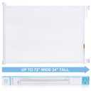 PRObebi Retractable Dog Gate - 34" Tall, Extends to 72" Wide, Safety Gate for Indoor/Outdoor/Stairs/Doorways/Deck/Banisters