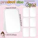 DoubleFill 6 Pcs Spa Party Mirror Spa Party Supplies Sleepover Accessory Favors Makeup Mirror for Sleepover Slumber Birthday Favors Women Adults Princess Gift(White)