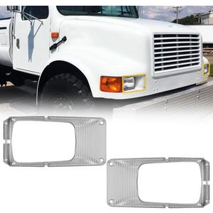 Headlight Bezel Fit For 1978-2003 International 8100, Driver & Passenger Side Pair (2 Pcs).