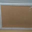 DOLLAR BOSS White Cork Board for Wall - 24 X 18 Inches, Rustic Wooden Frame Bulletin Board, Decorative Hanging Pin Board for Office & Home Decor