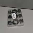 Shower Curtain Hooks, Goowin Shower Curtain Rings, Stainless Steel Black Shower Curtain Hooks, Shower Curtain Rings Rust Proof, Free Sliding Double Shower Hooks for Shower Curtain & Liners (Black)