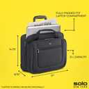 Solo New York Rolling Case with Wheels - Roller Laptop Bag, Wheeled Briefcase for Women & Men, Carry On Size for Travel, Fits 17.3" Computer - Bryant, Black