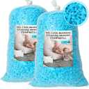Bean Bag Filler, 10lbs Shredded Memory Foam Filling, Soft Pillow Stuffing Bean Bag Refill Foam for Couch, Cushion, Stuffed Animals, Dog Bed, Arts Crafts (Blue)