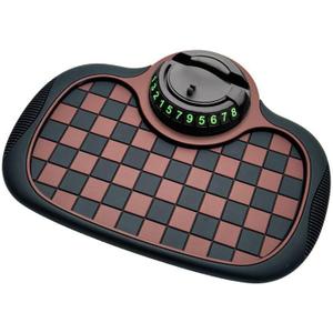 Multifunction Car Anti Slip Mat, 360 Rotatable Phone Holder Dashboard Pad with Temporary Parking Number Rotatable Car Anti Slip Mat Phone Holder
