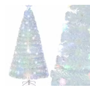 LED Snowflake Decor Pre-Lit Fiber Optic Christmas Tree - 210cm