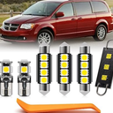 nsautolighting 10pcs Interior LED Lights Bulb Kit for Dodge Grand Caravan 2008 2009 2010 2011 2012 2013 2014 2015 2016 2017 2018 2019 Map Dome Door Trunk Lights Interior Bulbs Package + Install Tool