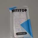 NITITOP Compatible with iPhone 11 Case Clear with Card Holder Cute Flower Floral Leave Pattern for Women Girl Soft TPU Shock-Absorbing Wallet Case Protective Phone Cover - Light Pink