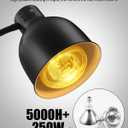 Food Heat Lamp, Heating Lamp with Flexible Arm, 250W Bulb x 3-5000 Hours Rated, Commercial Food Warmers for Buffet, Parties, Fast Food, (Black)