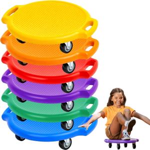 Soulchen Scooter Board | Sports Scooter Board with Handles, Universal Wheels, kids Sitting Scooter, Home Gym Indoor Outdoor Activities Play Equipment