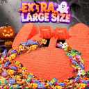 24" x 15" Large Halloween Pumpkin Pinata - Piata Kit with Stick, Rope, Blindfold, Confetti for Halloween Decoration, Fall Harvest Celebrations