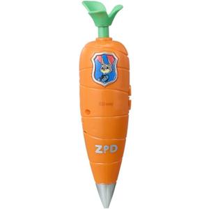 MINISO Disney Zootopia Judy Hopps Officer Life Series Voice Recording Ballpoint Pen, Carrot-Shaped 60-Second Audio Recorder with Clip, mooth Black Ink Writing for Office, School & Fans