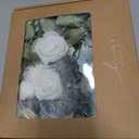 Ling's moment Fake Flowers Box, Faux Artificial Greenery Stems Foam Roses Gardenia Silk Eucalyptus Fabic Flower for Centerpieces Bouquet Wedding Vase Decorations, Dusty Blue & White, Grand Combo