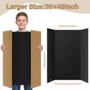 VinTS 2 PCS 36" x 48" Trifold Poster Board,Black Display Tri-fold Cardboard