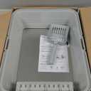 Stainless Steel Cat Litter Box, Odor Free Metal Litter Box with High Sides Lid, Open Top Low Entry Litter Pan Include Scoop Easy Cleaning Anti-Scratch Kitty Cat Box Anti-Urine Leakage, Non-Sticky, M (Light Grey(17.5 in))