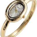 Women's Bangle Bracelet Watch, Oval Dial, Roman Numeral, Elegant Style