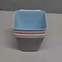 Rikyo 4 Pack Hanging Cup Holders,Trolley Basket Storage,Rolling Cart Accessories,4.75x4 Hanging Holder Storage Containers Hanging Buckets Hanging Bins,Make Up Pencil Holder(4 Colors)