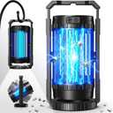 Evolpol Bug Zapper Outdoor & Indoor, 4200V Electric Mosquito Zapper, 4 in 1 Fly Trap with 5000mAh Battery & LED, Portable & Rechargeable Mosquito Killer for Outdoor Patio, Camping (Black)