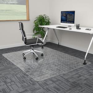 Extra Large Office Chair Mat for Carpet, 46" x 60" Clear Desk Chair Mat for Low Pile Carpeted Floors- Easy Glide Plastic Floor Mat for Office Chair on Carpet Extra Large Office Chair Mat for Carpet, 46" x 60" Clear Desk Chair Mat for Low Pile Carpeted Floors- Easy Glide Plastic Floor Mat for Office Chair on Carpet