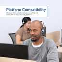 Cyber Acoustics Mono Headset, Headphone With Microphone,Great for K12 School Classroom and Education (AC-104),Gray