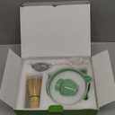 Matcha Whisk Set, Line Cyan Ceramic Matcha Set Includes Matcha Bowl, Matcha Whisk (Chasen) and Holder, Sifter, Bamboo Scoop & Spoon - 6 Pcs Matcha Kit for Matcha Lovers