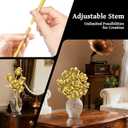 Metallic Gold Roses Flower Bouquet Building Sets, 670Pcs Golden Roses Botanical Collection Compatible with Lego Flowers Valentines Day Gifts for Her Women Girlfriend Wife Gothic Romantic Decor