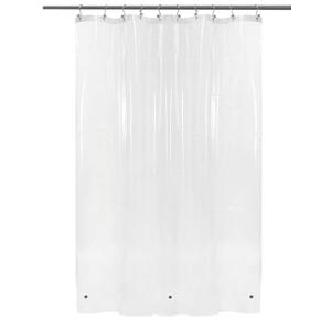 BAROSSA Design 54 inch Wide Stall Shower Curtain Liner with 3 Magnets - PEVA, Waterproof, PVC Free, Metal Grommets, Clear, 54x72