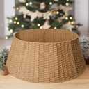 Christmas Tree Collar, 26in Farmhouse Detachable Handwoven Christmas Tree Base Cover, Christmas Tree Basket Base, Rustic Christmas Tree Ring, Holiday Decoration